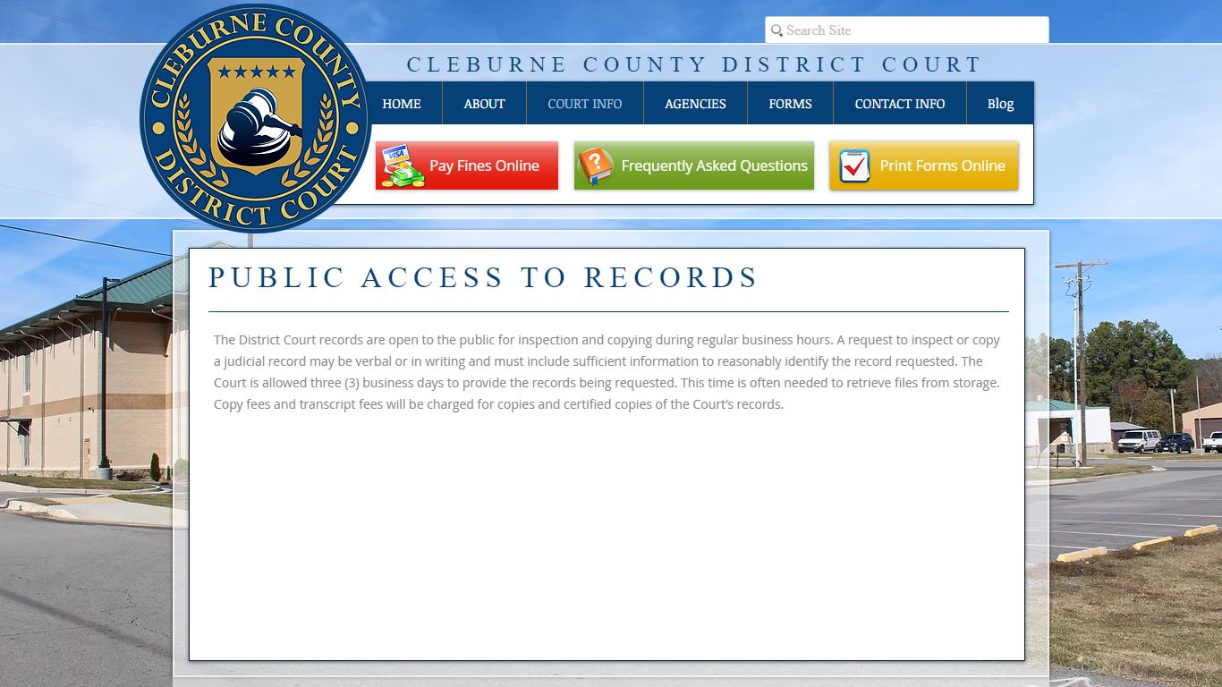 PUBLIC ACCESS TO RECORDS | District Court